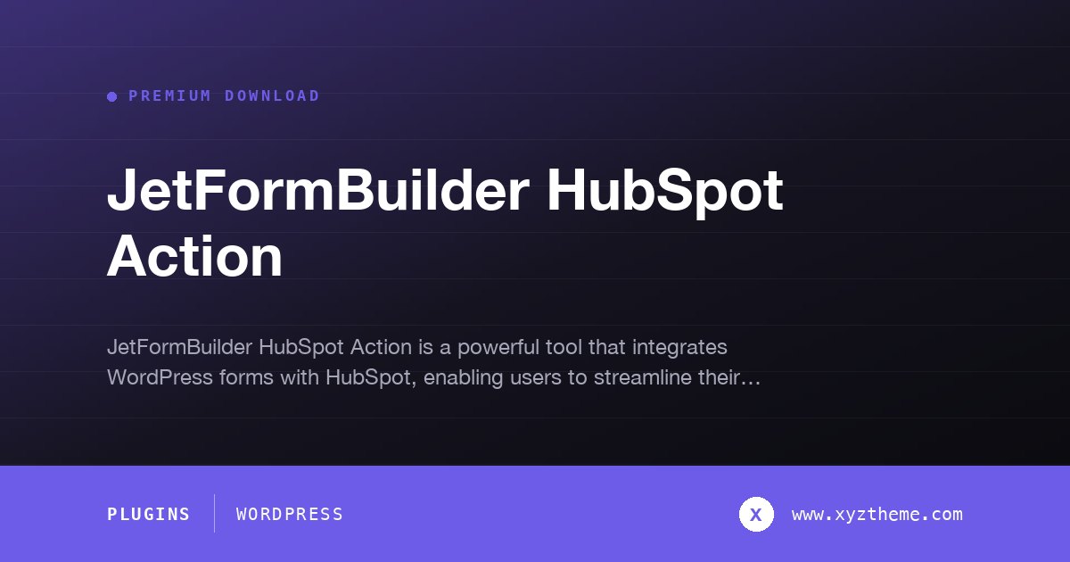 JetFormBuilder HubSpot Action