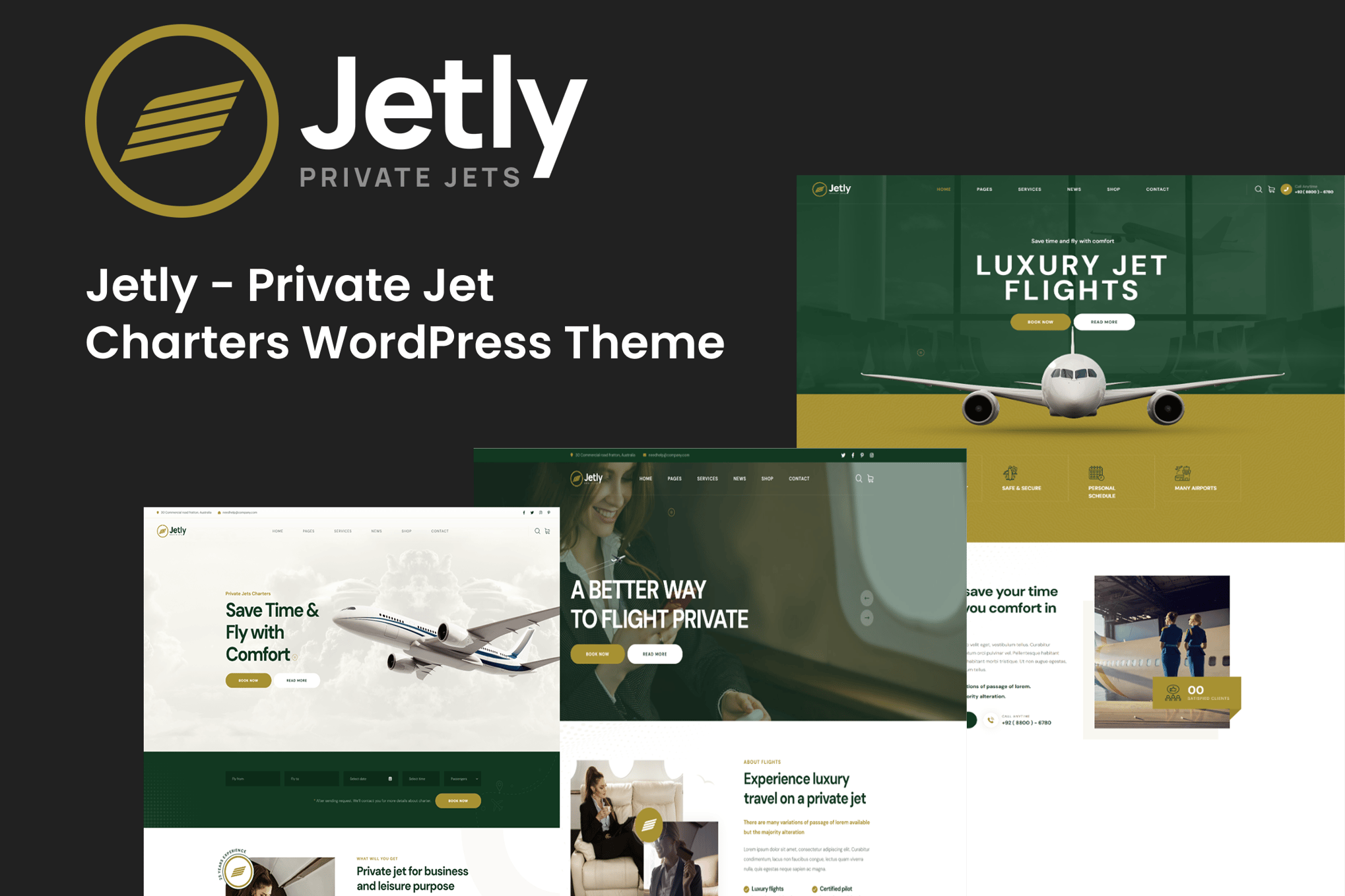 Jetly – Private Jet Charters WordPress Theme