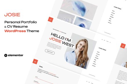 Josie – Personal Portfolio Resume WordPress Theme