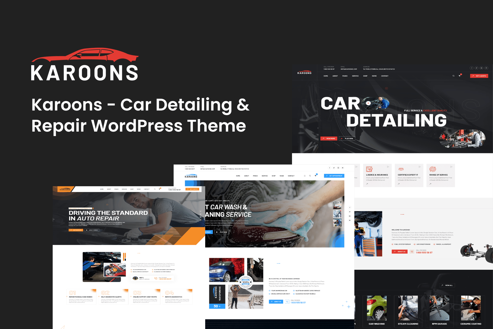 Karoons – Car Detailing & Repair WordPress Theme