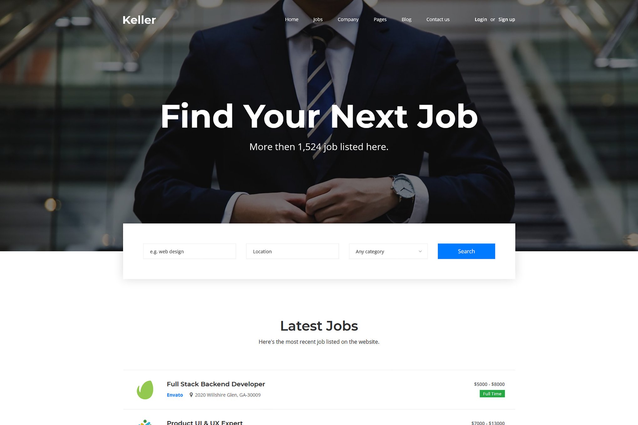 Keller – Job Board HTML Template