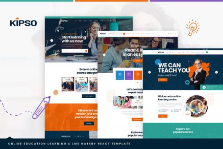 Kipso – Gatsby React Online Education Learning