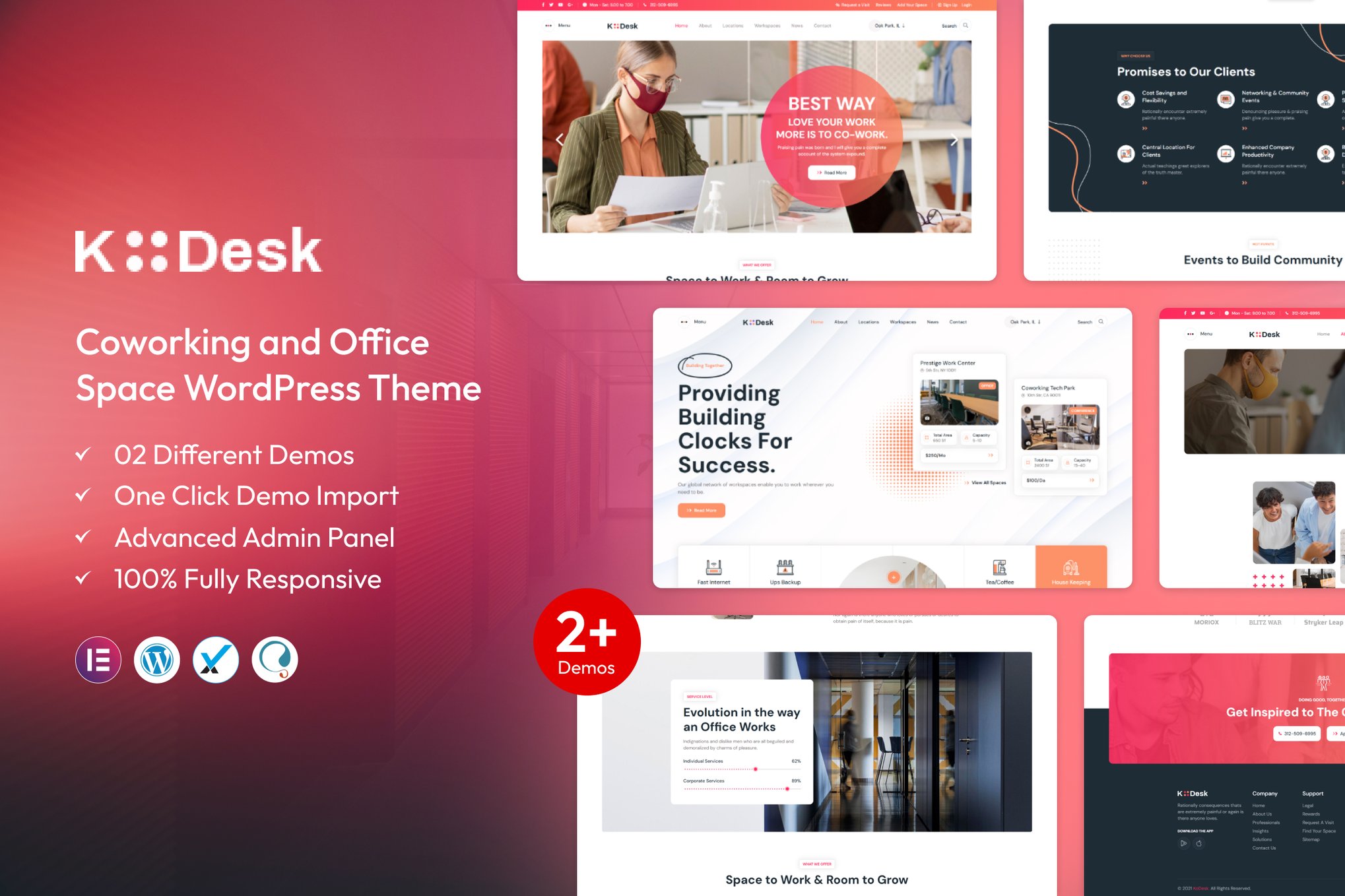 Kodesk – Coworking & Office Space WordPress Theme