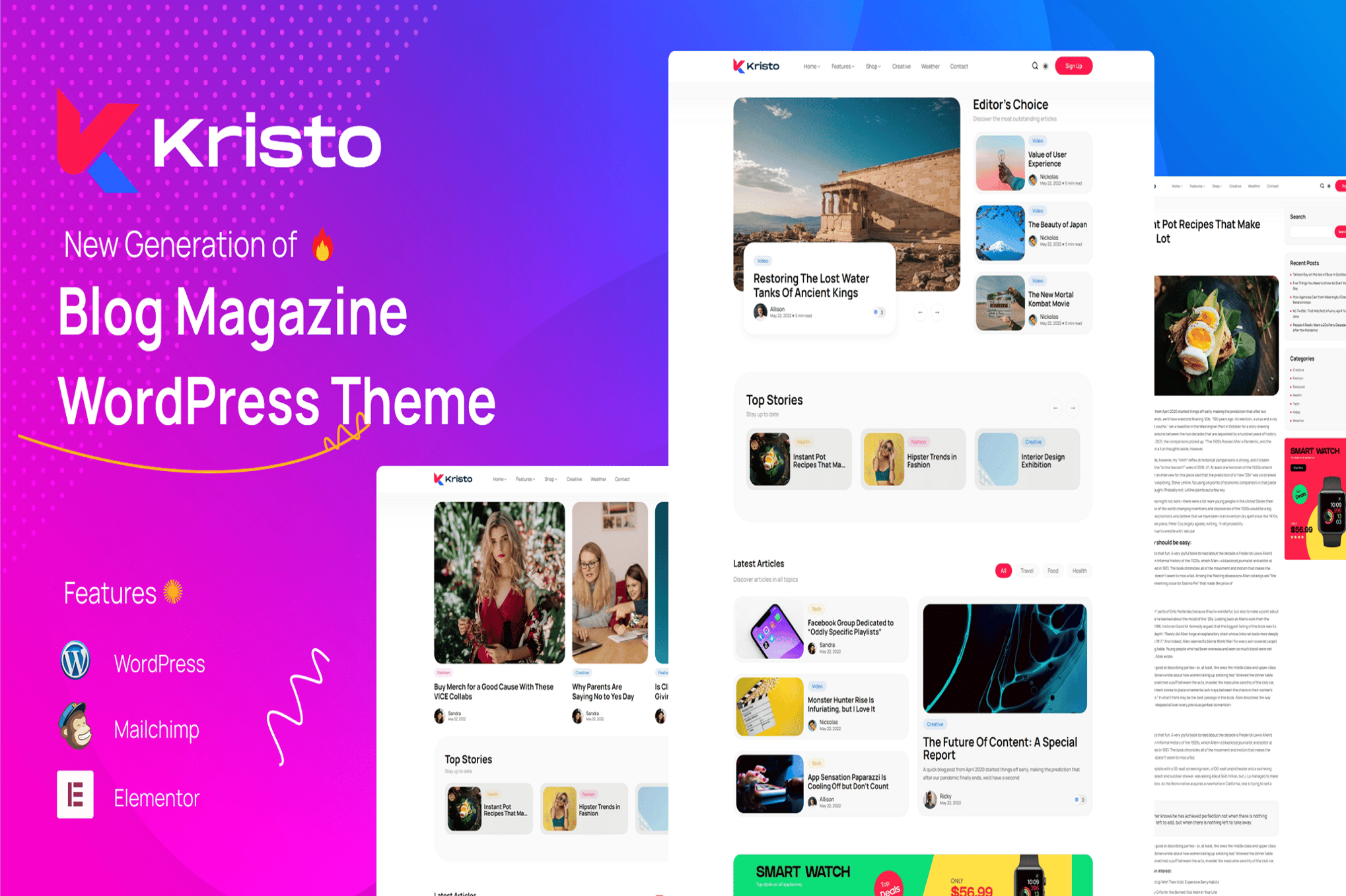Kristo – Modern Magazine WordPress Theme