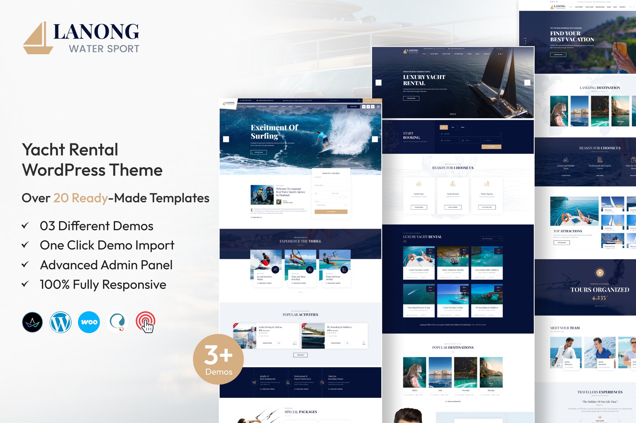 Lanong – Yacht Rental WordPress Theme