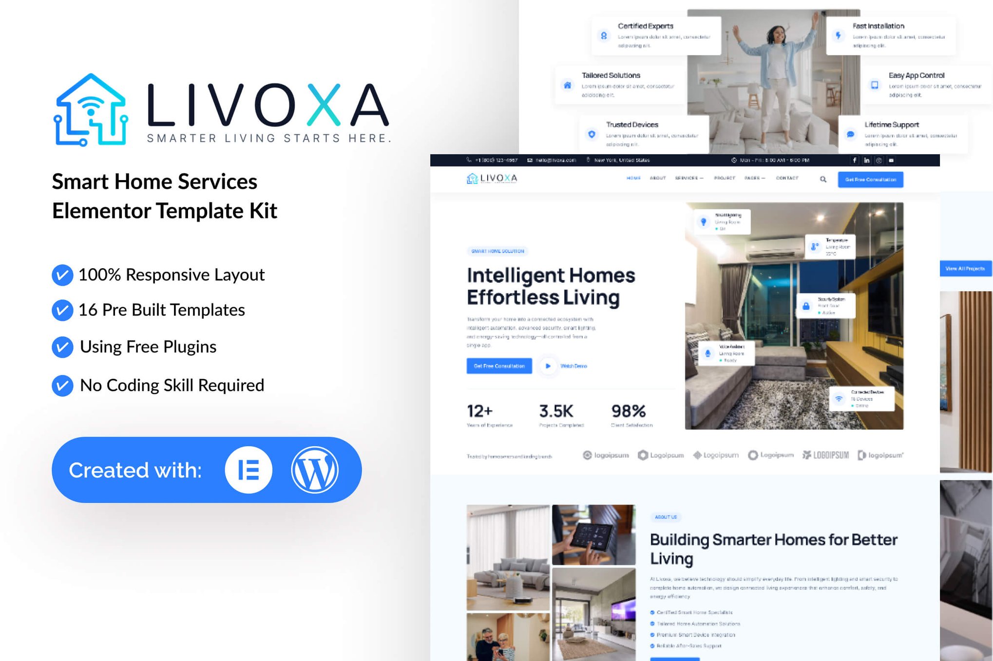 LivoXa – Smart Home Services Elementor Template Kit