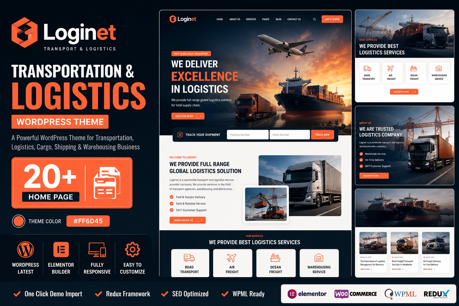 Loginet – Transportation & Logistics WordPress The