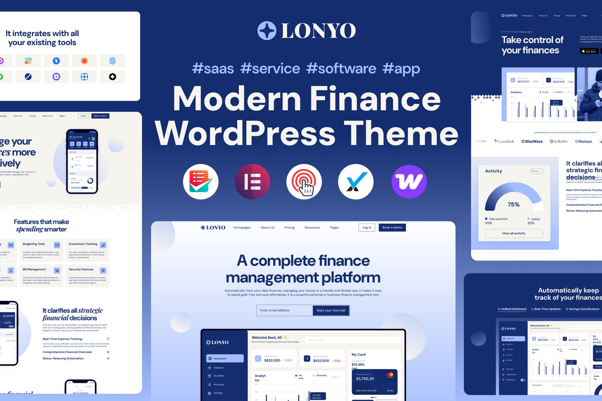 Lonyo – Software, SaaS & Startup WordPress Theme