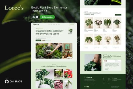 Loree’s – Exotic Plant Boutique Elementor Template Kit