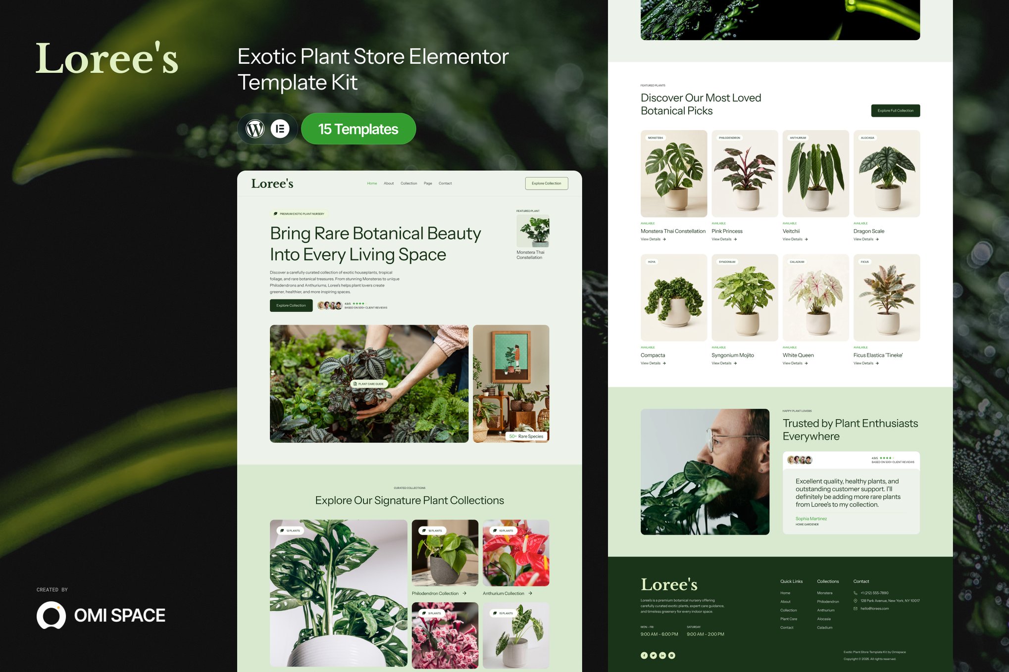 Loree’s – Exotic Plant Boutique Elementor Template Kit