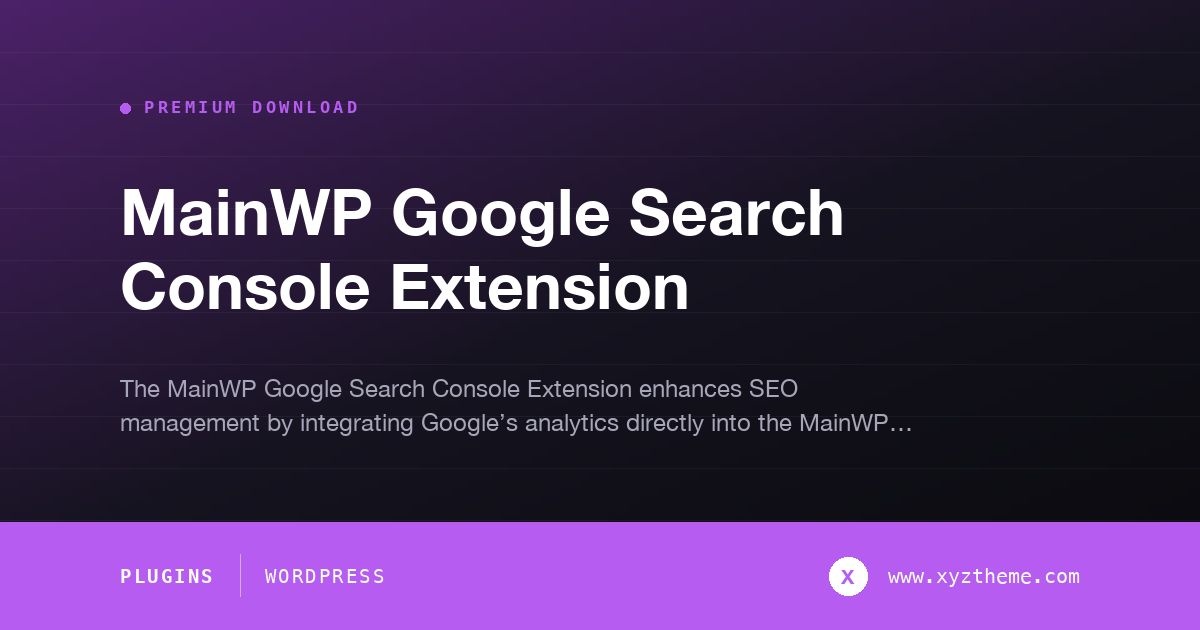 MainWP Google Search Console Extension