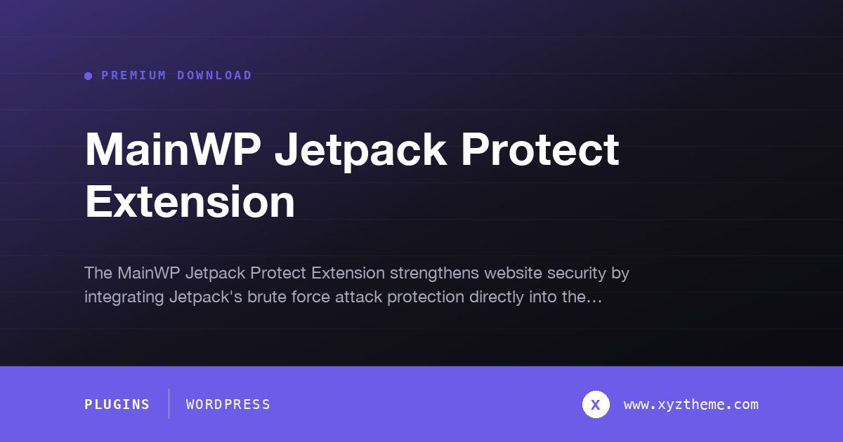 MainWP Jetpack Protect Extension
