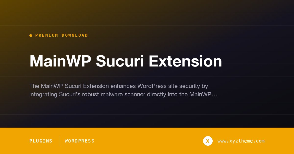 MainWP Sucuri Extension
