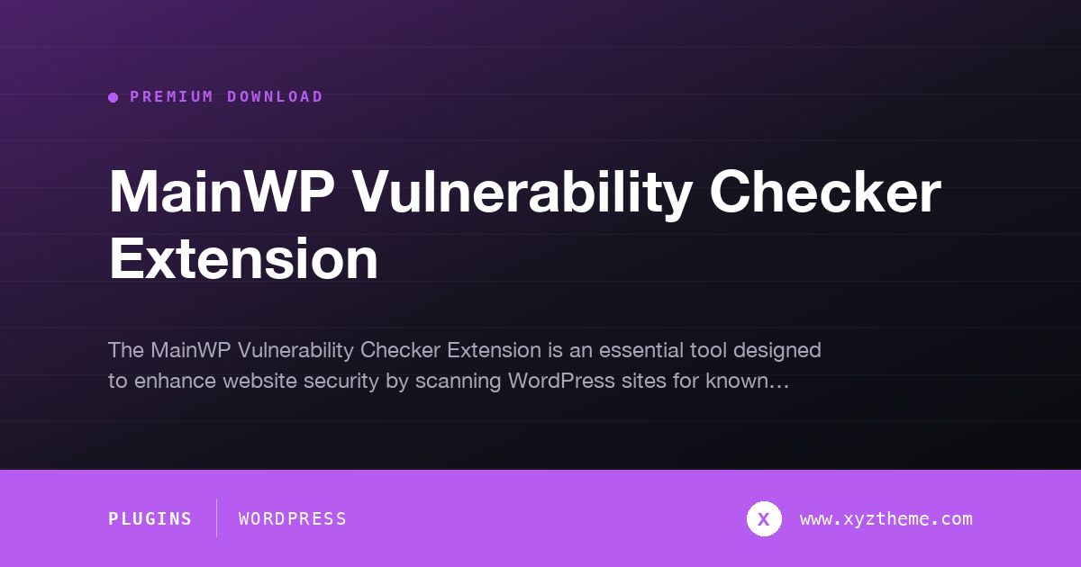 MainWP Vulnerability Checker Extension