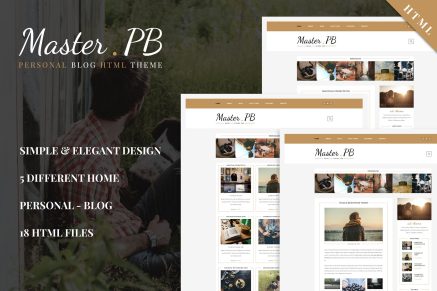 Master PB – Personal Blog HTML Template