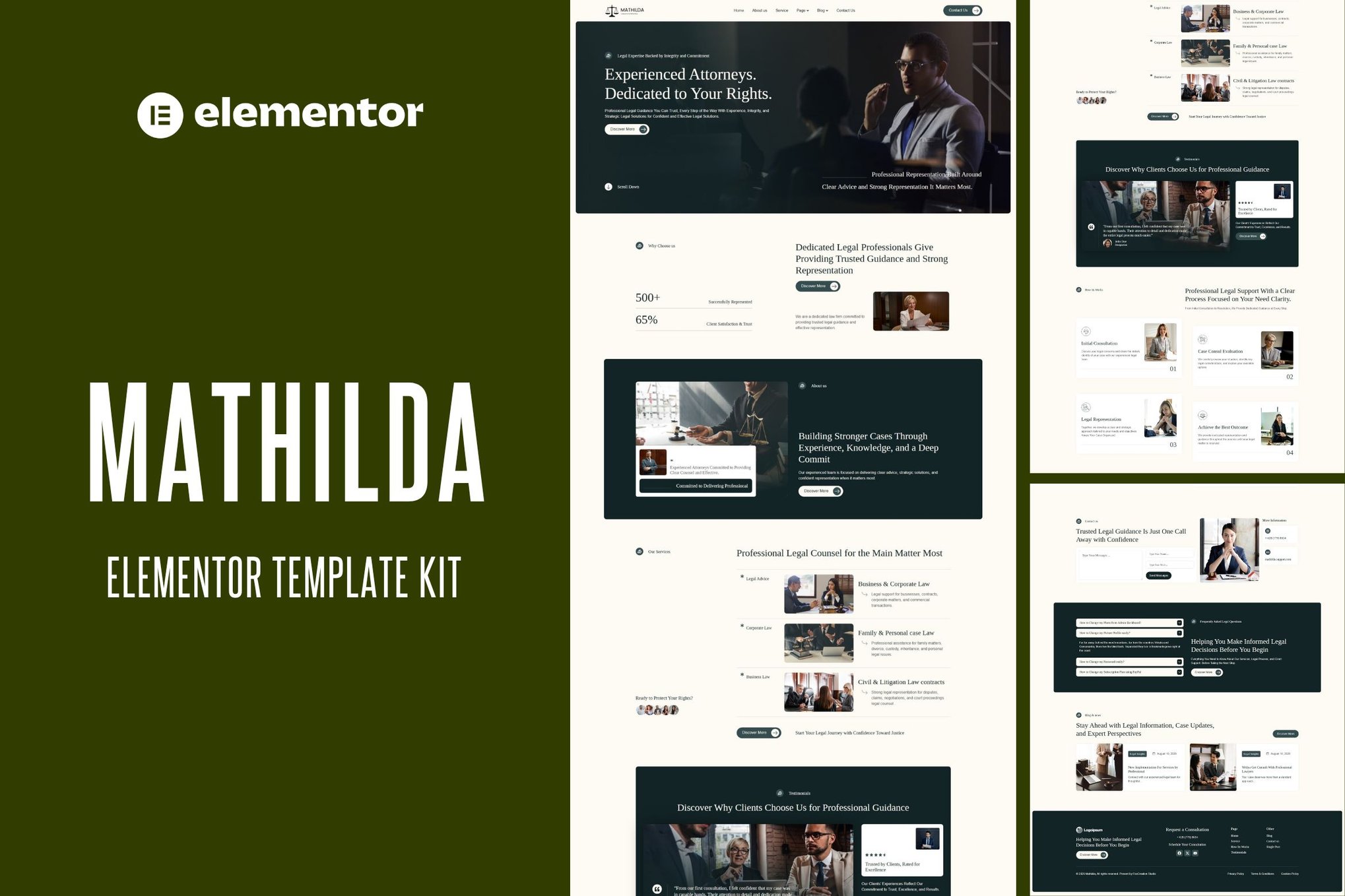Mathilda – Lawyer & Attorney Service Elementor Template Kit