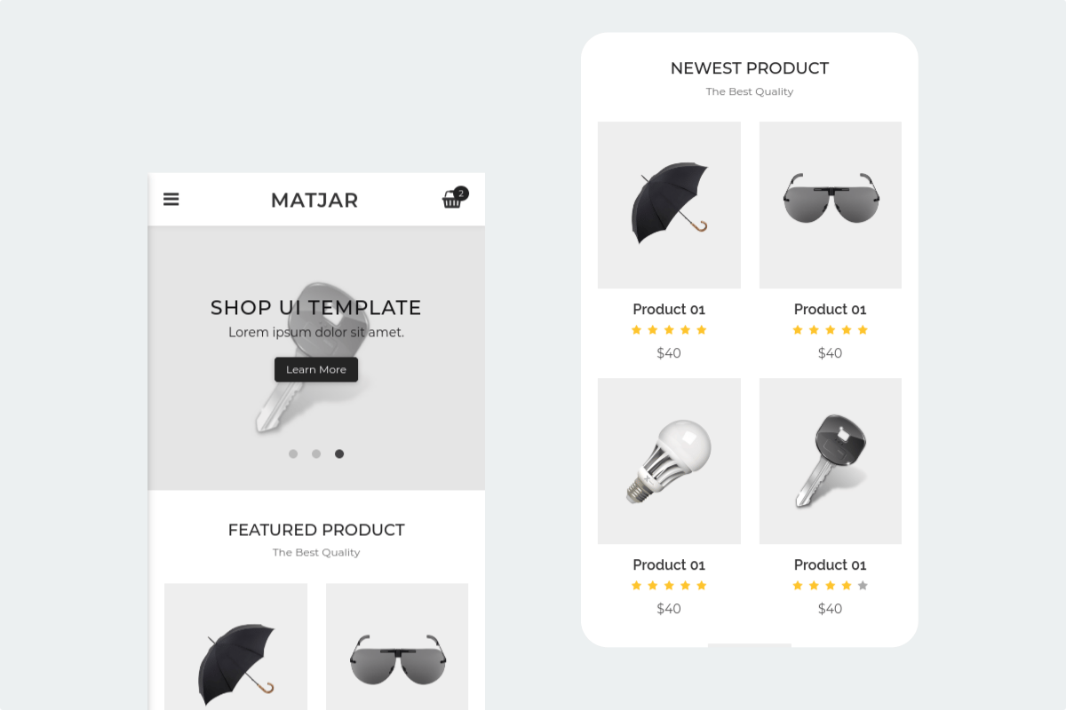Matjar – Minimalist UI eCommerce Mobile Template