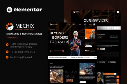 Mechix – Engineering & Industrial Services Elementor Template Kit