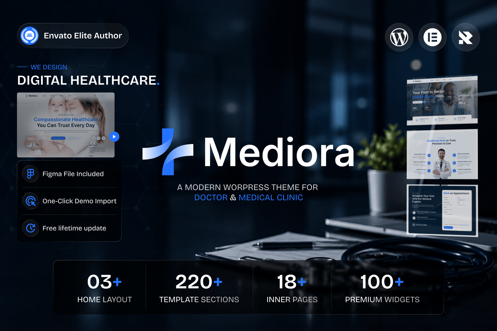 Mediora – Doctor & Medical Clinic WordPress Theme