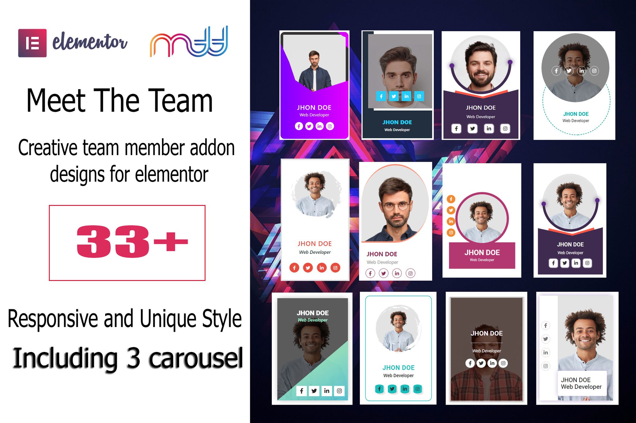 Meet The Team for Elementor
