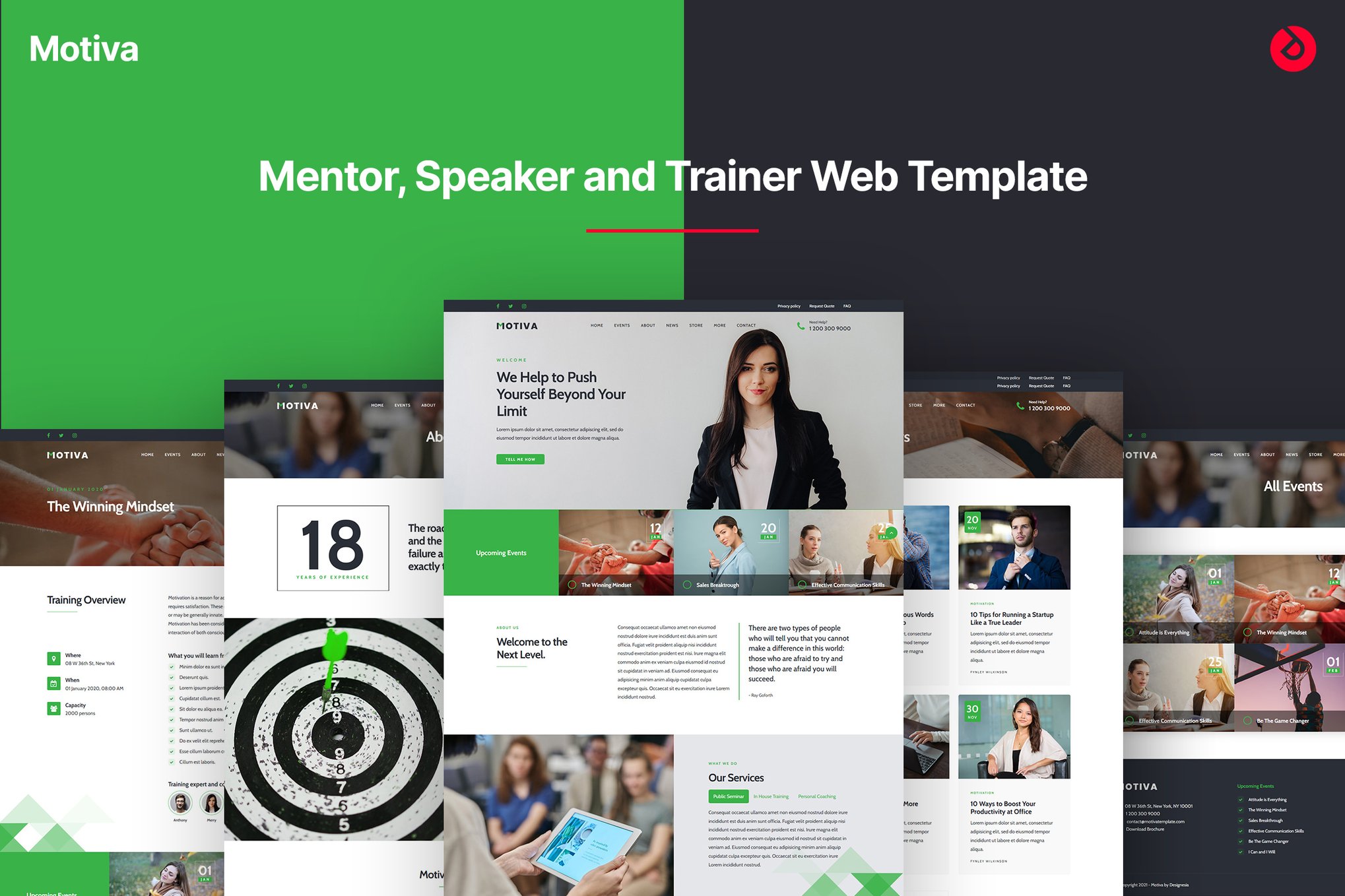 Mentor, Coach and Speaker Web Template – Motiva