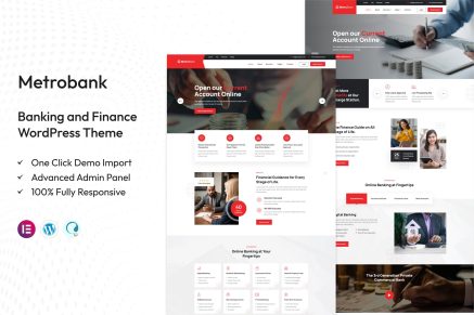 Metrobank – Banking & Finance WordPress Theme