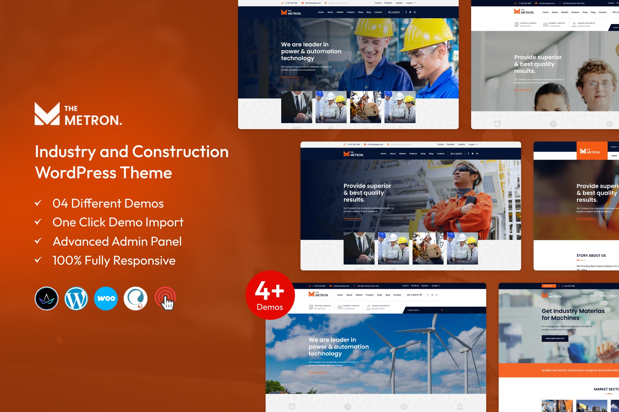 Metron – Industry and Construction WordPress Theme