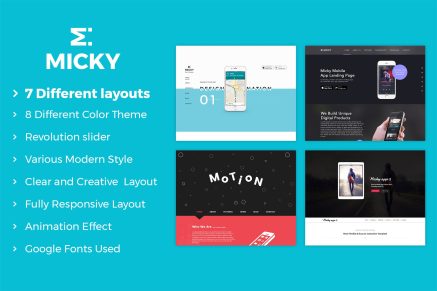 Micky – App showcase Template