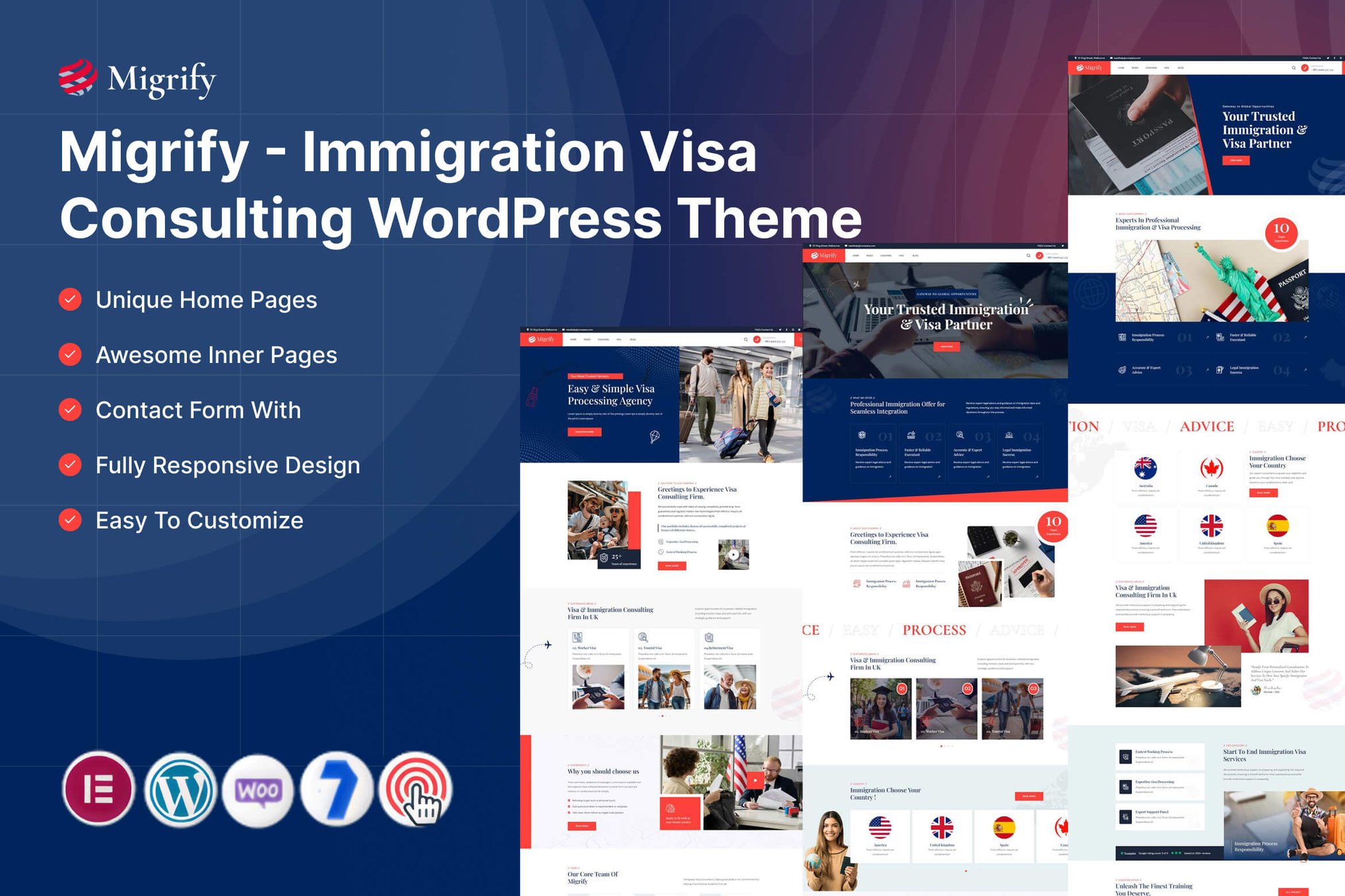 Migrify – Immigration Visa WordPress Theme
