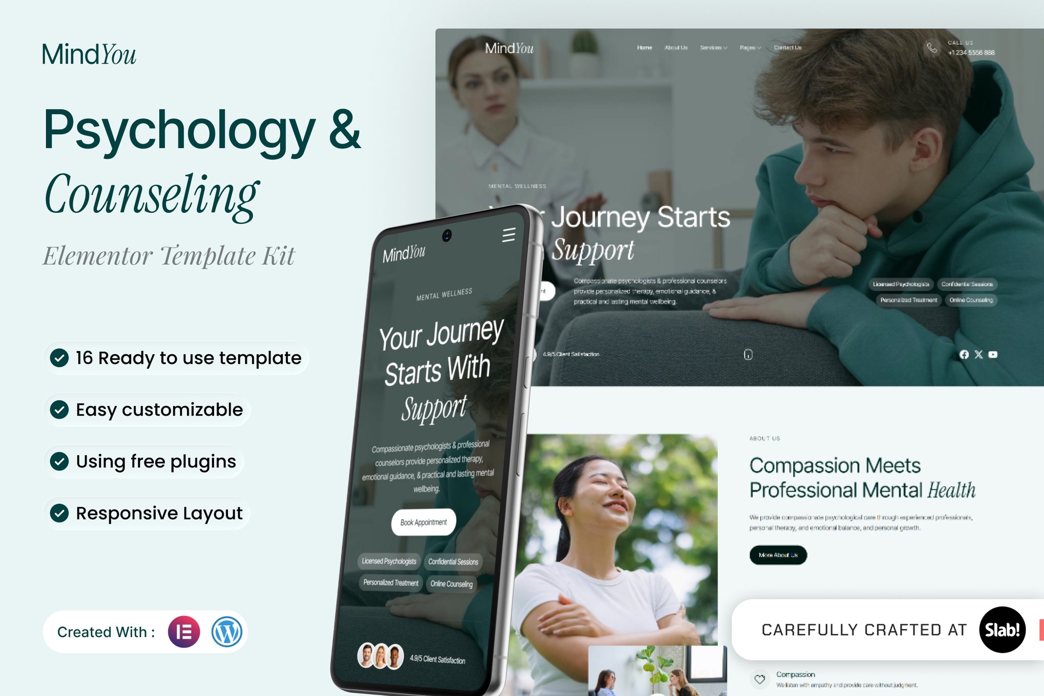 Mindyou – Psychology & Counseling Elementor Template Kit