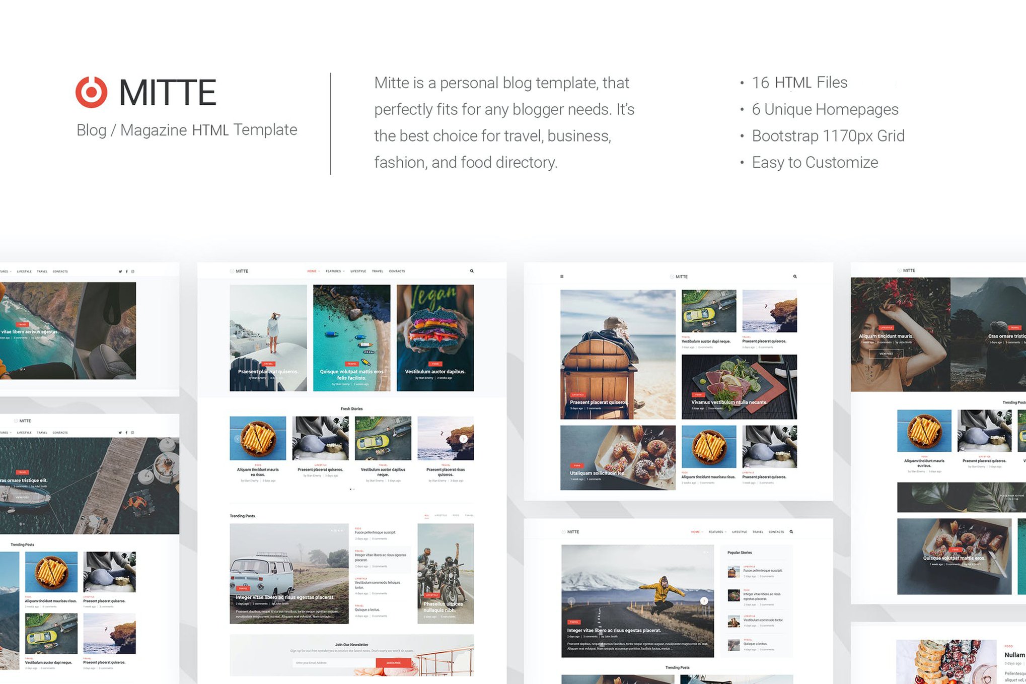 Mite – Simple Blog HTML5 Template