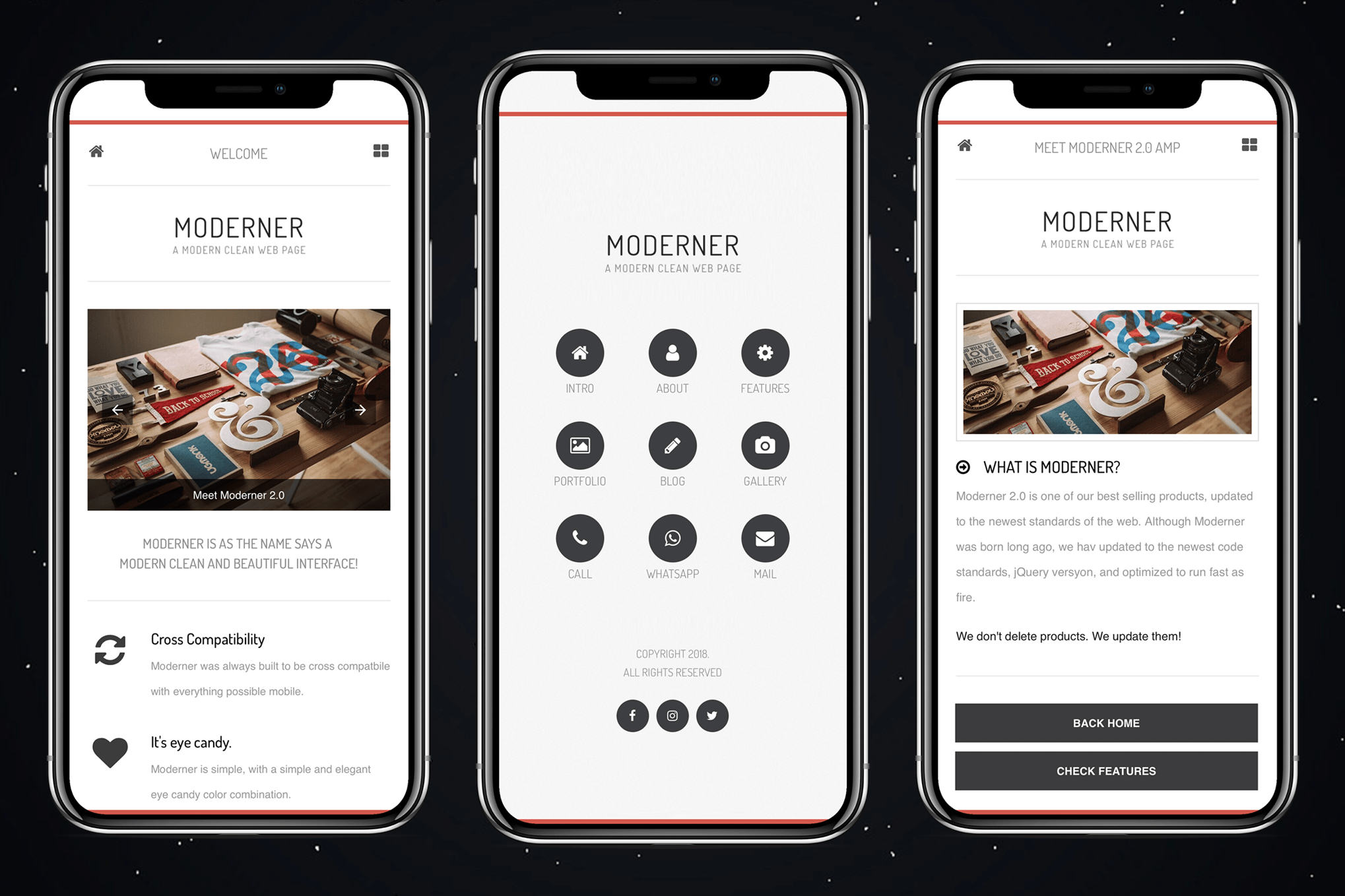 Moderner Mobile | Mobile Template & Google AMP