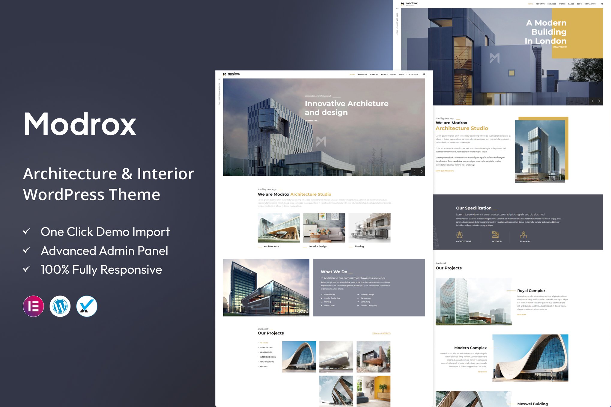 Modrox : Architecture And Interior WordPress Theme