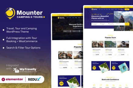 Mounter – Camping, Travel & Tour Booking WordPress Theme
