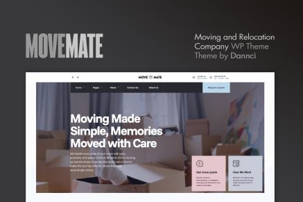 MoveMate – Moving Company WordPress Theme
