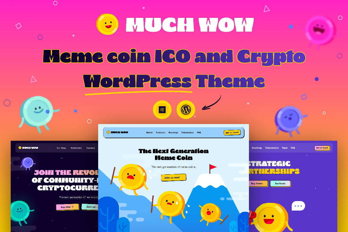 MuchWow – Memecoin ICO and Crypto WordPress Theme
