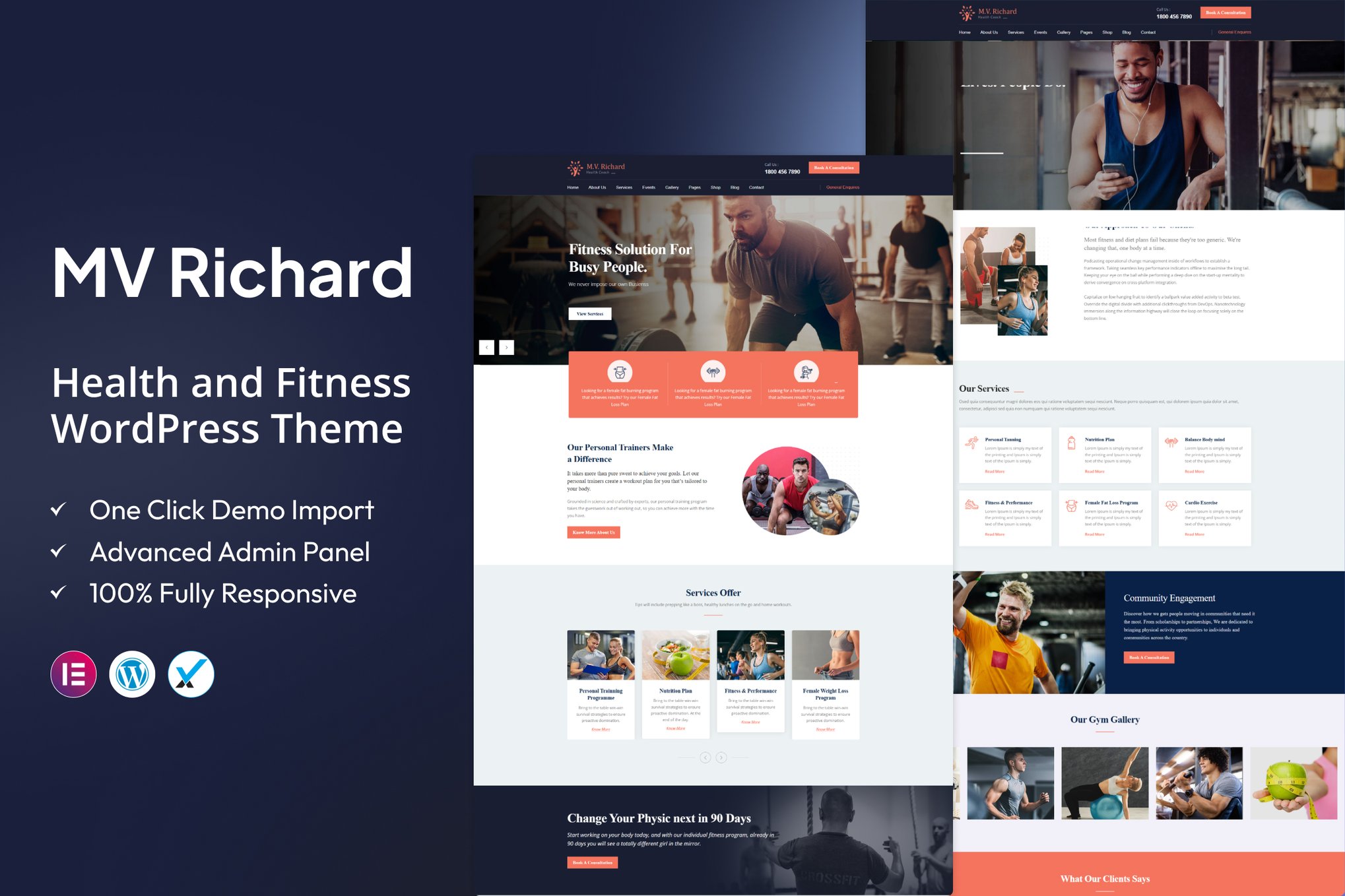 MV Richard – Health and Fitness WordPress Theme