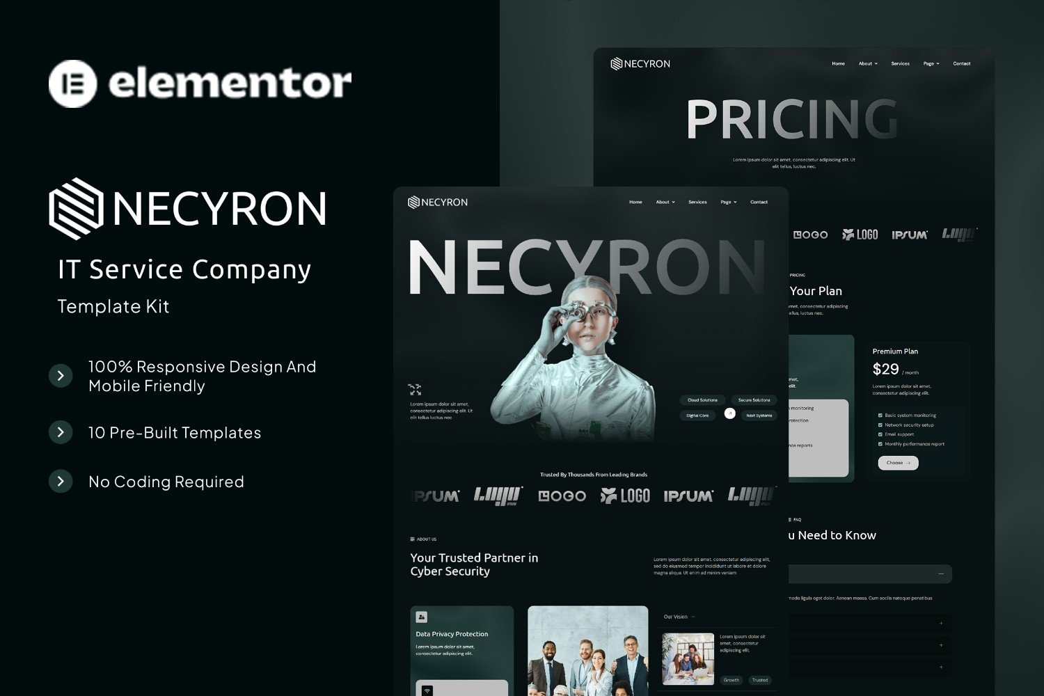 Necyron- IT Service Company Elementor Template Kit