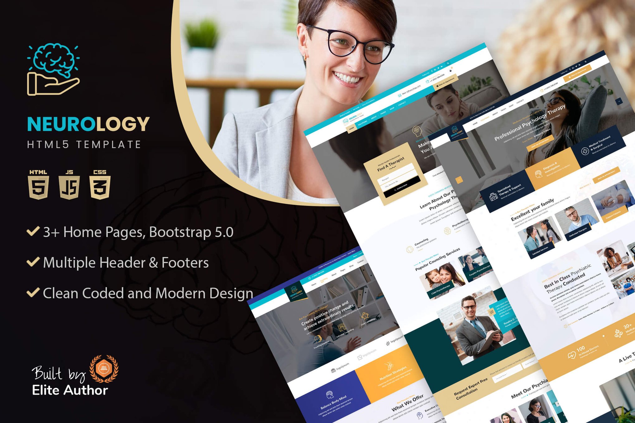 Neurology- Psychology & Counseling HTML Template