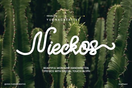 Nieckos – Monoline Handwritten Font