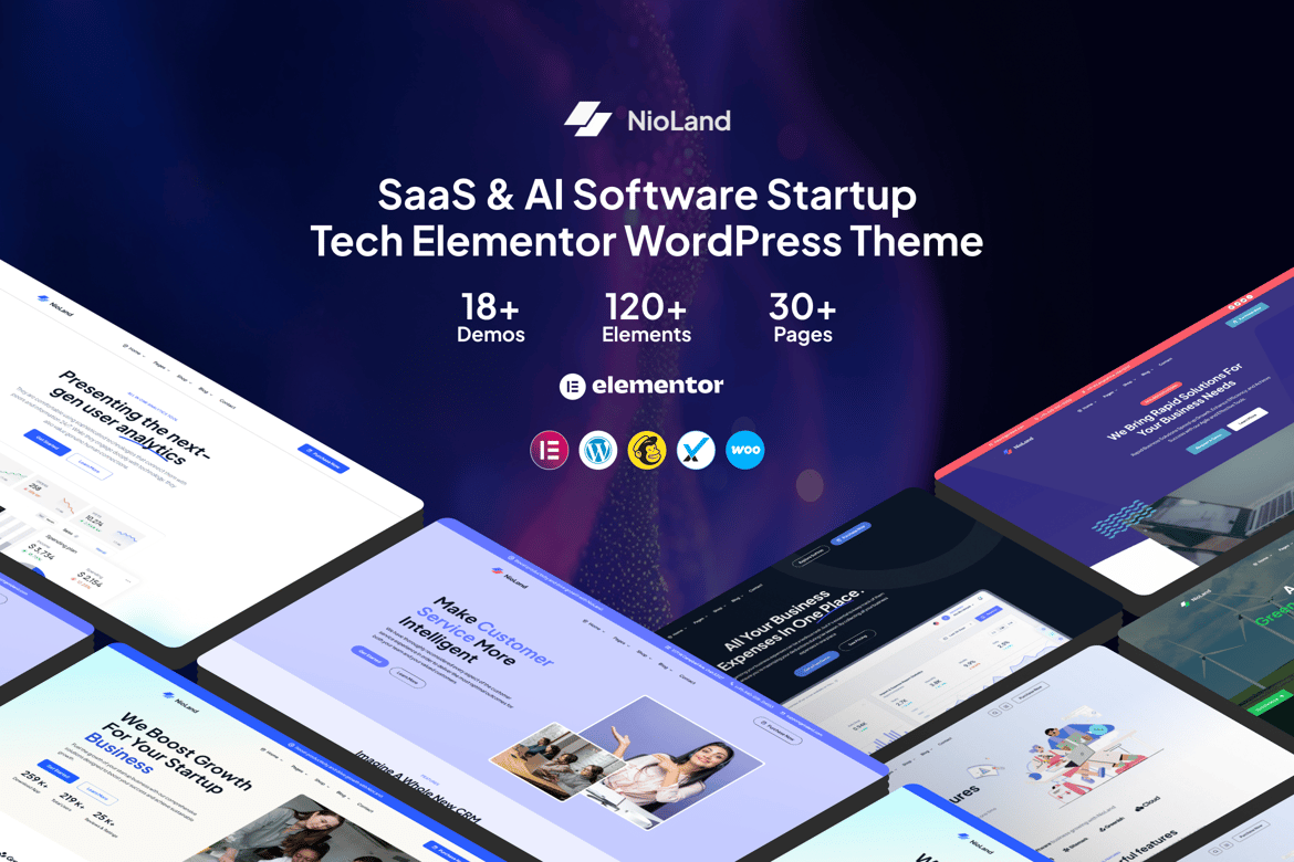 Nioland – SaaS & Ai Startup Tech WordPress Theme