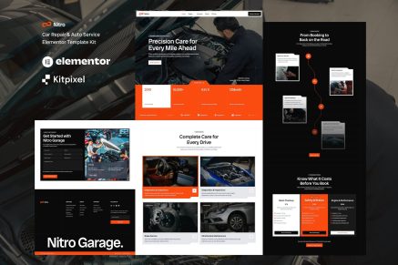 Nitro – Car Repair & Auto Service Elementor Template Kit