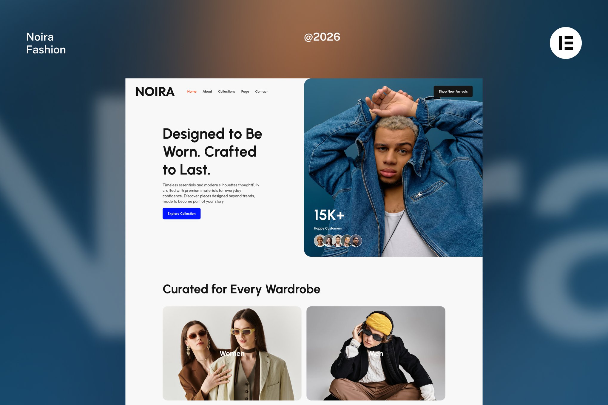 Noira – Fashion and D2C Website Elementor Template Kits