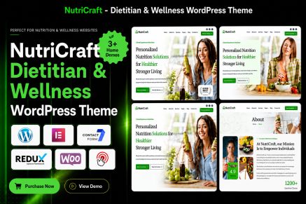 NutriCraft – Dietitian & Wellness WordPress Theme