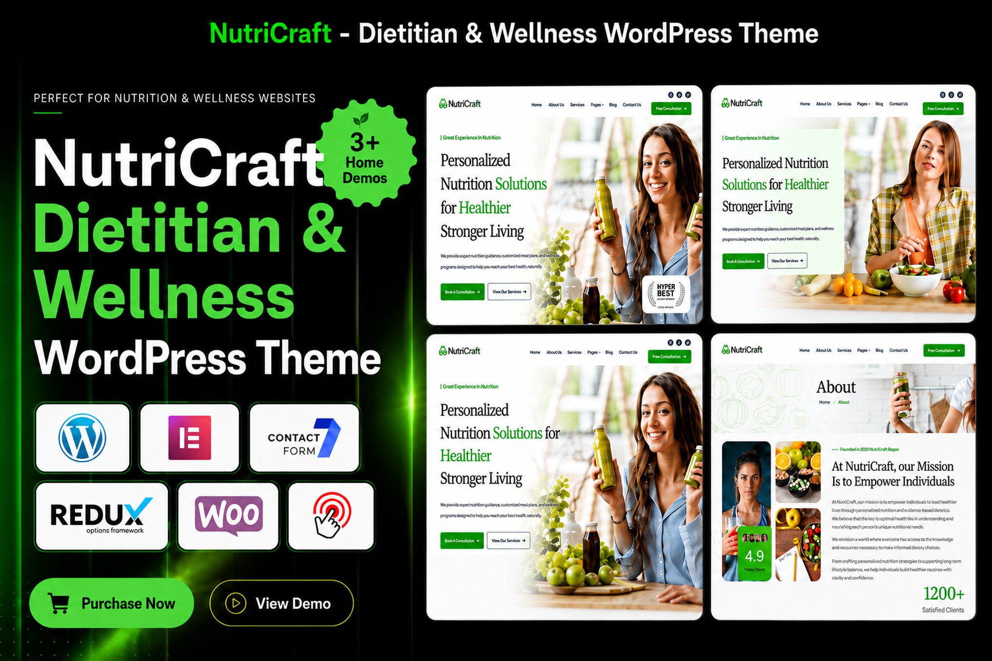 NutriCraft – Dietitian & Wellness WordPress Theme