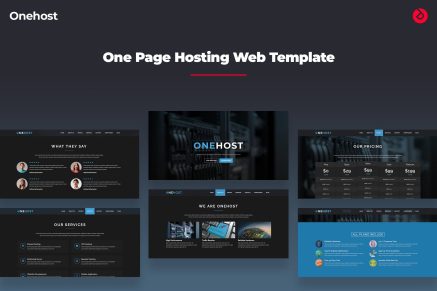Onepage Hosting Template – Onehost