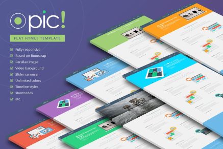 Opic – Flat Responsive HTML5 Template