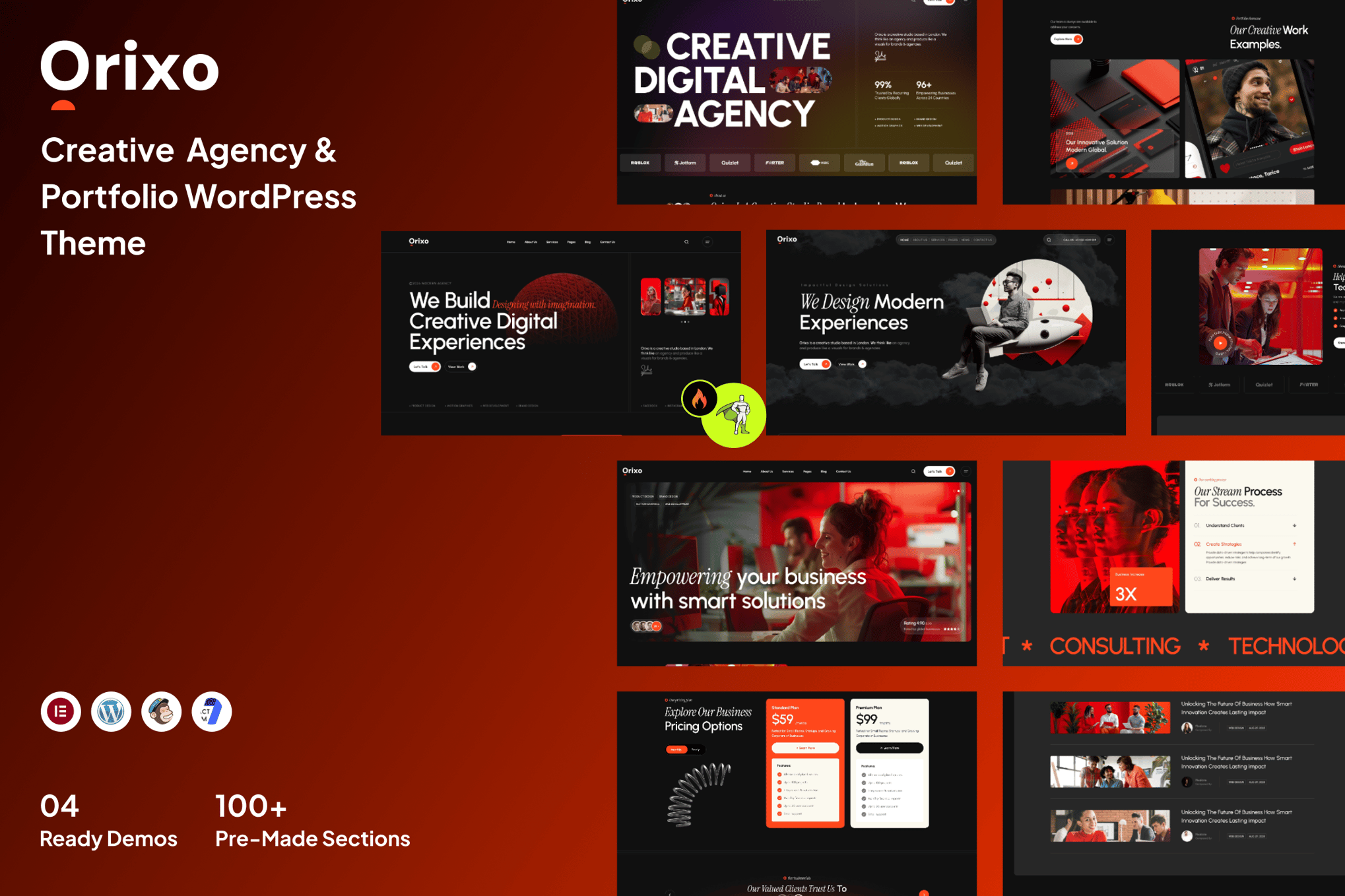 Orixo – Creative Agency & Portfolio WordPress Them