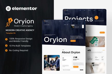 Oryion – Modern Creative Agency Elementor Template Kit