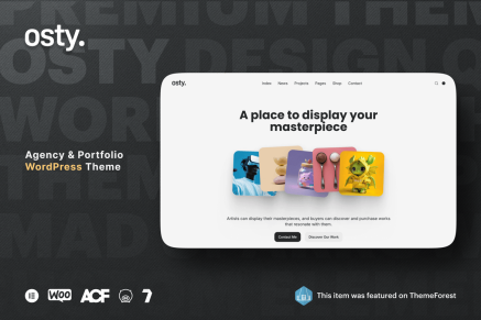 Osty – Creative Agency and Portfolio Theme